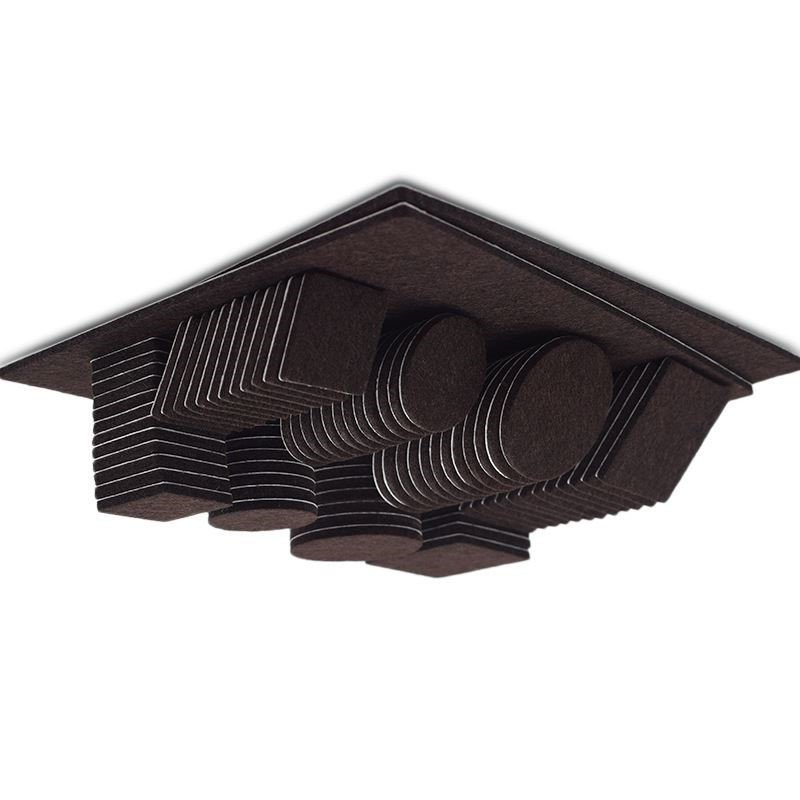Adhesive-backed wool felt footmats