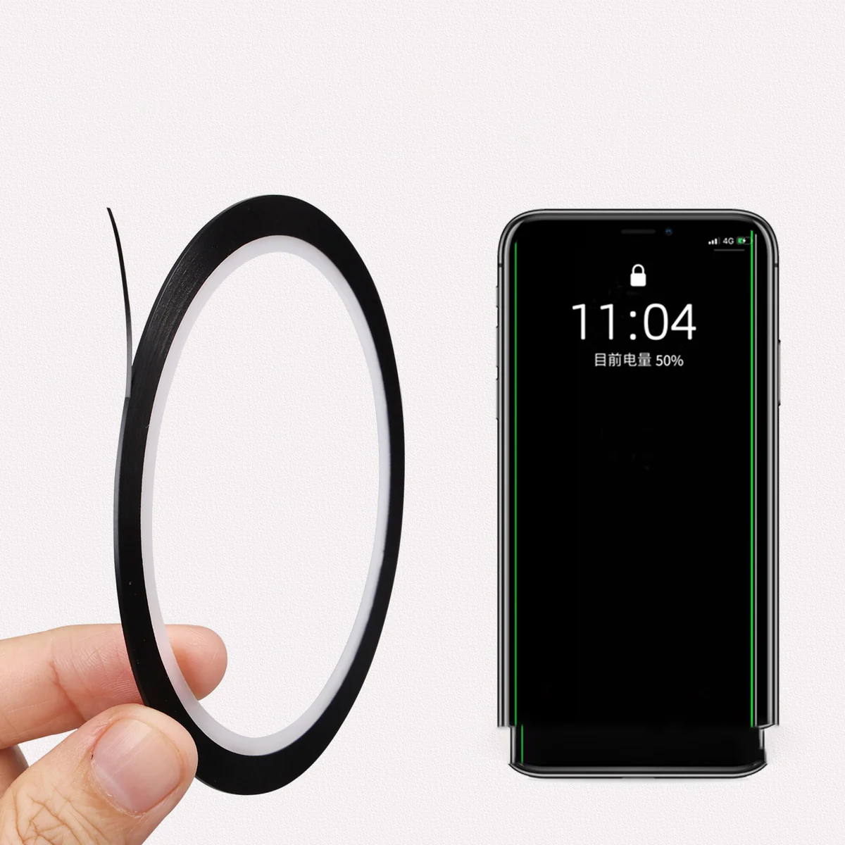 Abdeckband fur grune Displaylinien