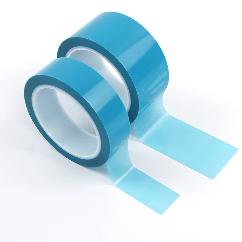 Blue refrigerator securing tape